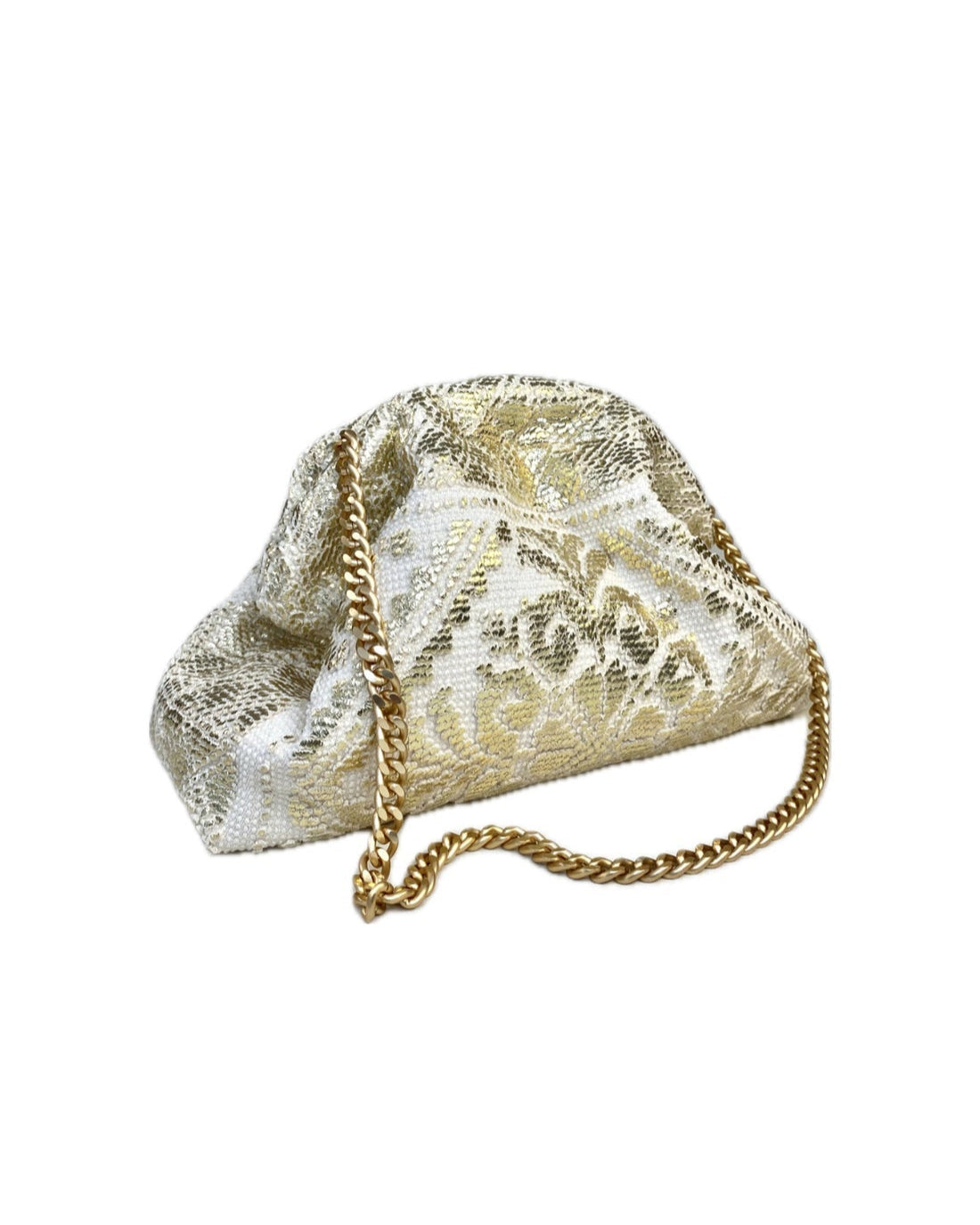 LE DAF Pochette in cotone ricamato