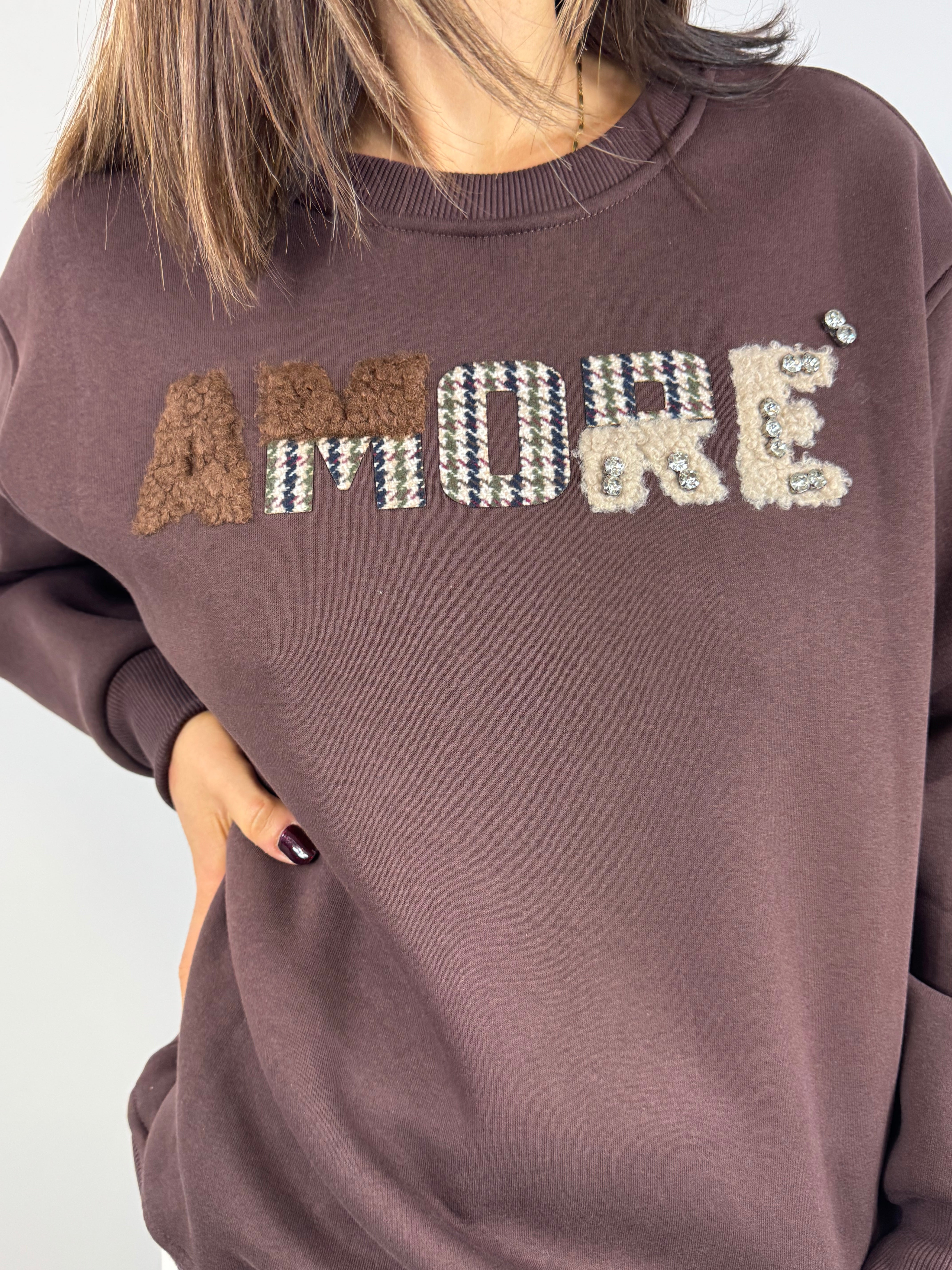 SUSY MIX FELPA AMORE MORO