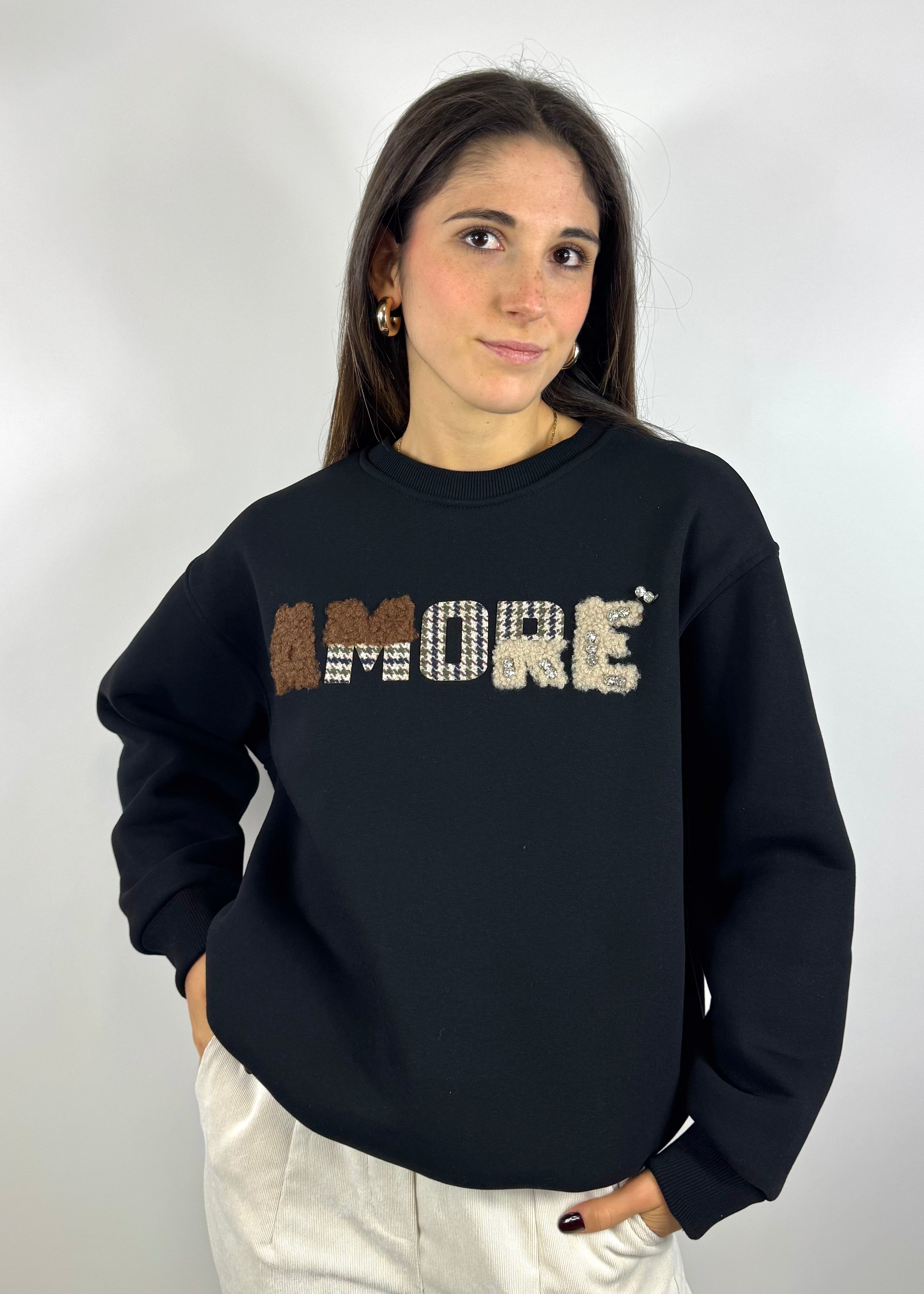 SUSY MIX FELPA AMORE NERA