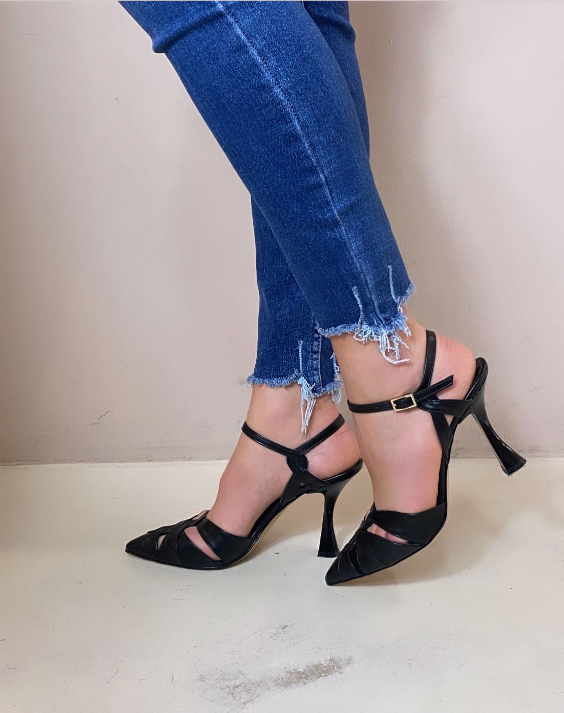 Bottega Lotti Décolleté con Tacco 10 cm Mary Jane Nero
