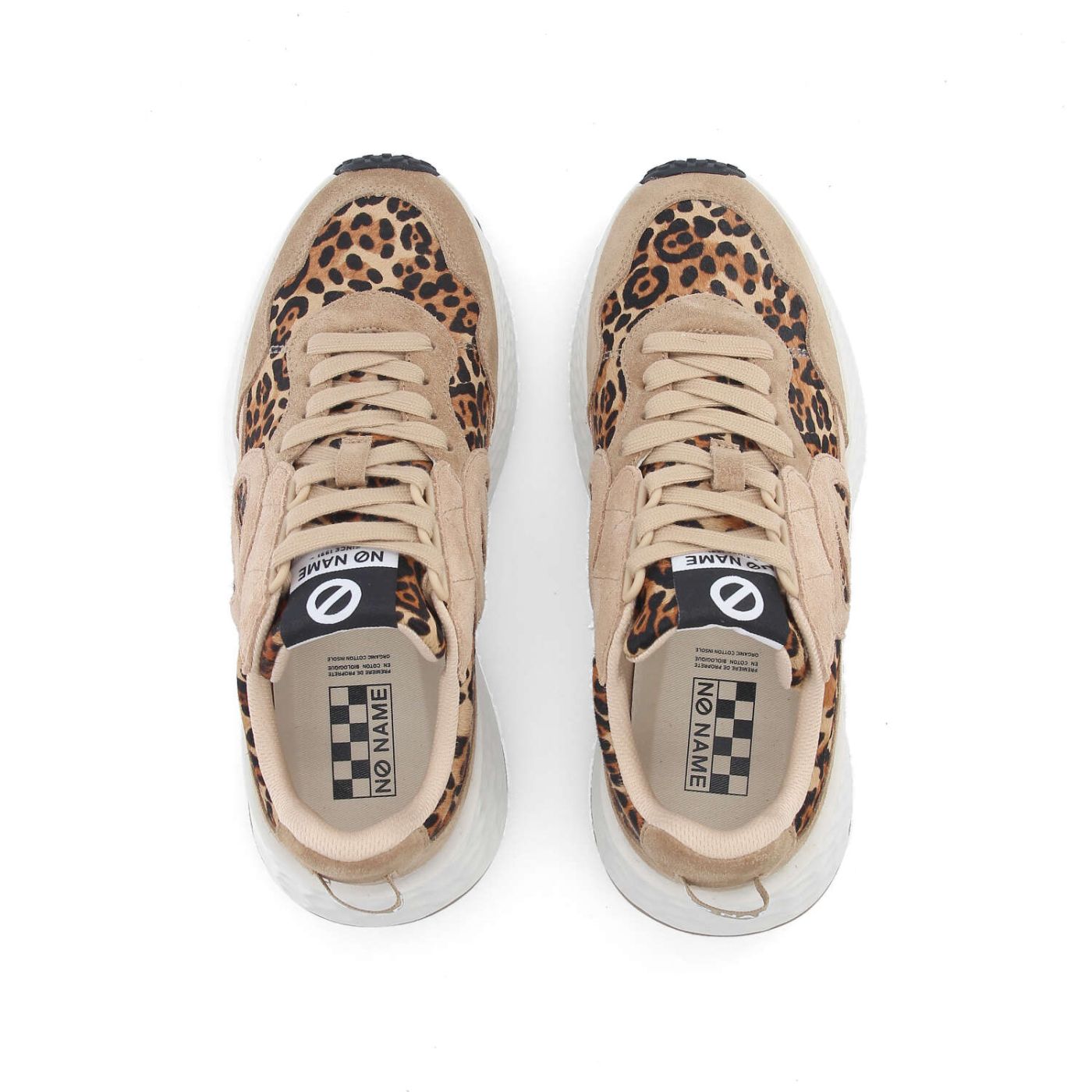 NO NAME Sneaker donna in suede leopardo