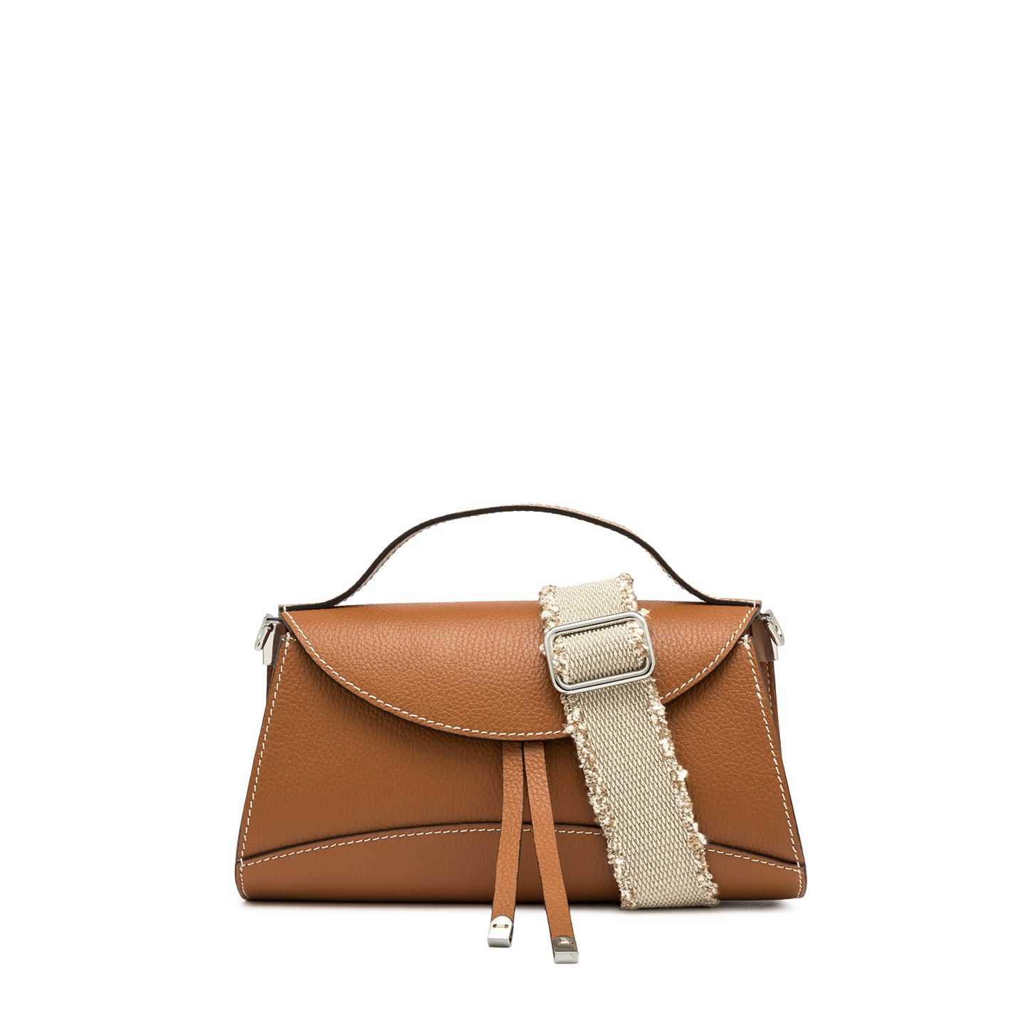 Gianni Chiarini borsa a tracolla in pelle martellata con un manico superiore e una tracolla removibile.
