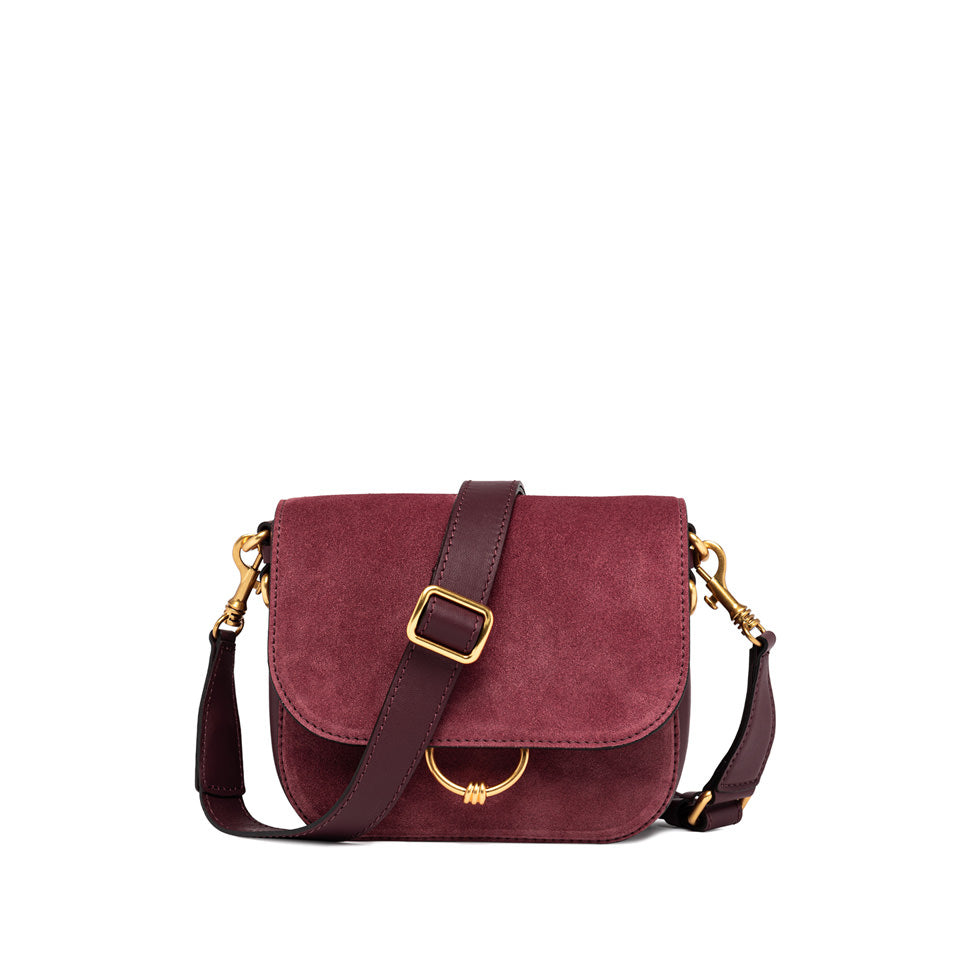 Gianni Chiarini Borsa a tracolla in camoscio e pelle charm