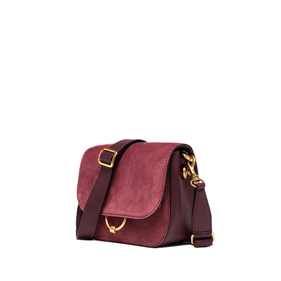 Gianni Chiarini Borsa a tracolla in camoscio e pelle charm
