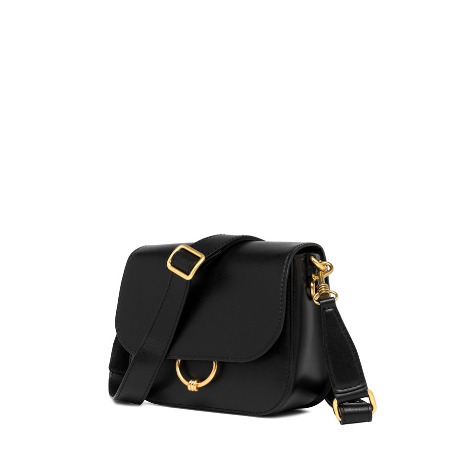 Gianni Chiarini Borsa a tracolla realizzata in pelle liscia nero