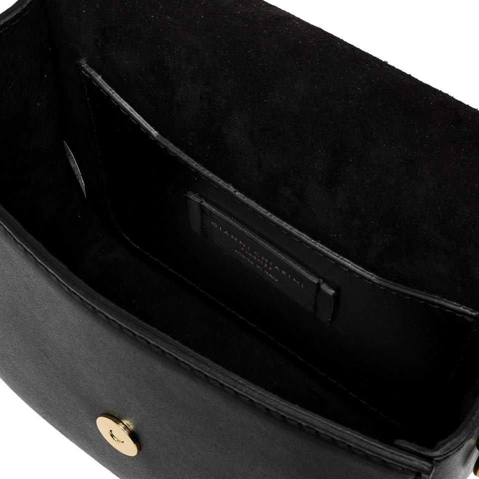 Gianni Chiarini Borsa a tracolla realizzata in pelle liscia nero