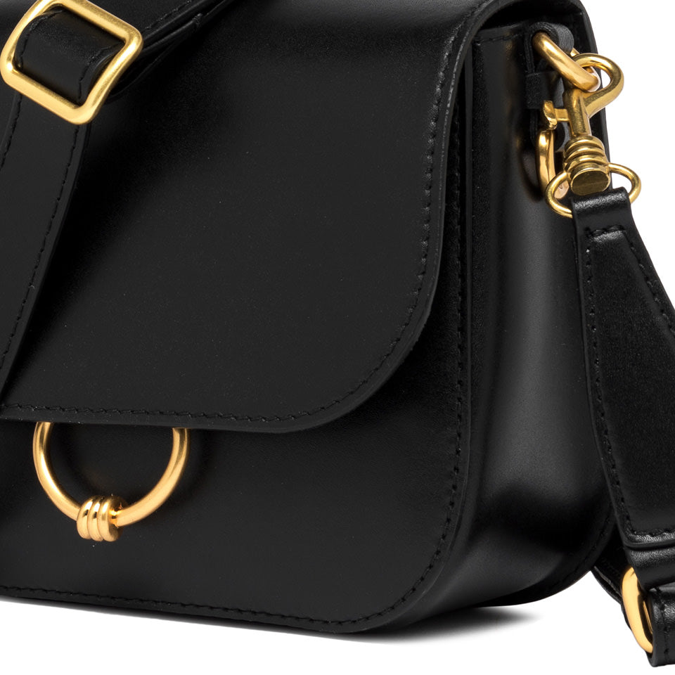 Gianni Chiarini Borsa a tracolla realizzata in pelle liscia nero