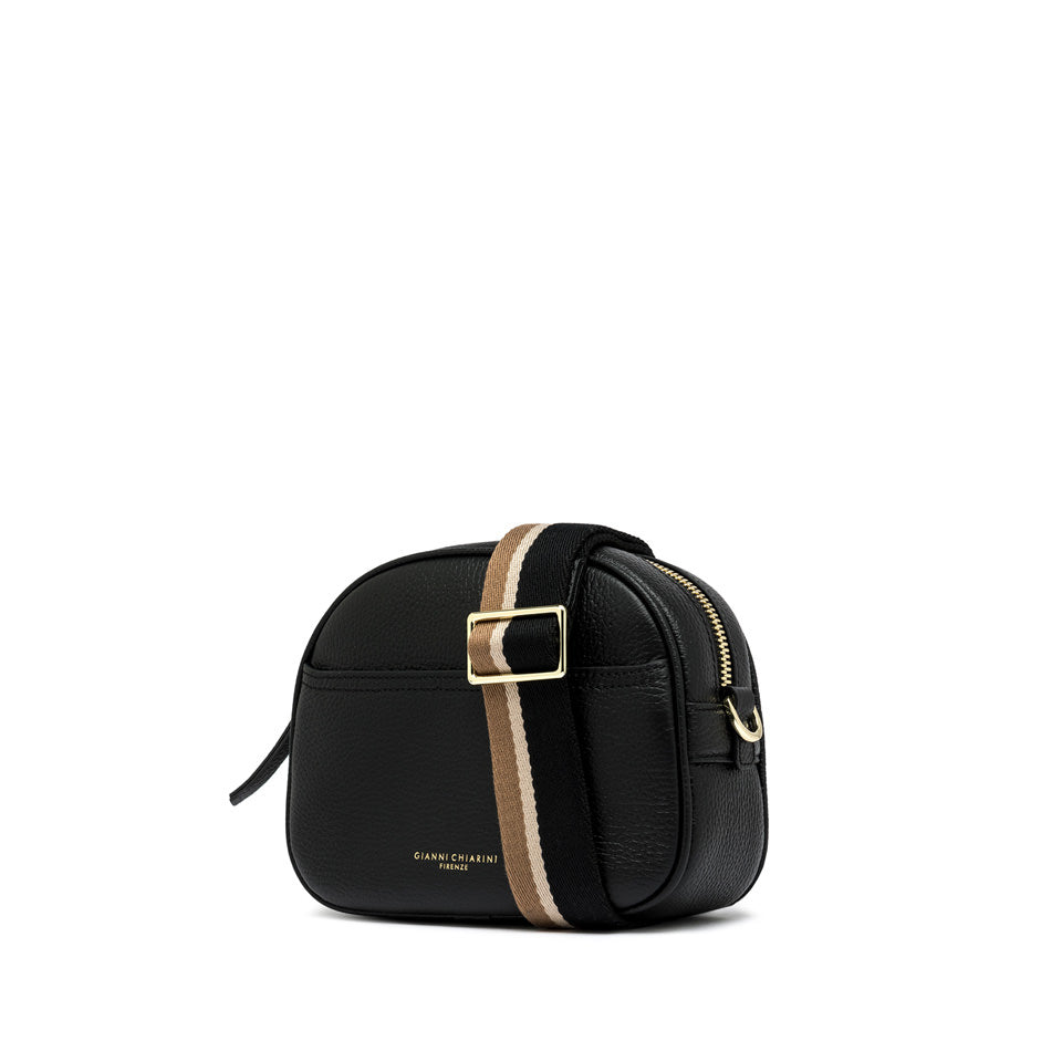 Gianni Chiarini Borsa a tracolla in pelle martellata nera