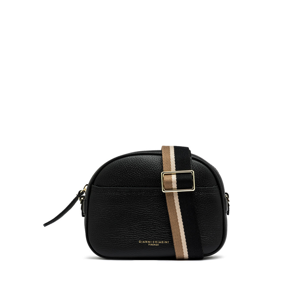 Gianni Chiarini Borsa a tracolla in pelle martellata nera