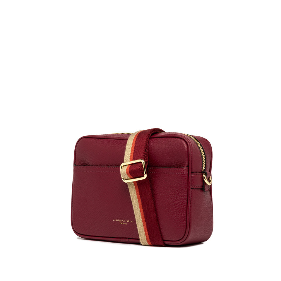 Gianni Chiarini Borsa a tracolla in pelle martellata bordeaux