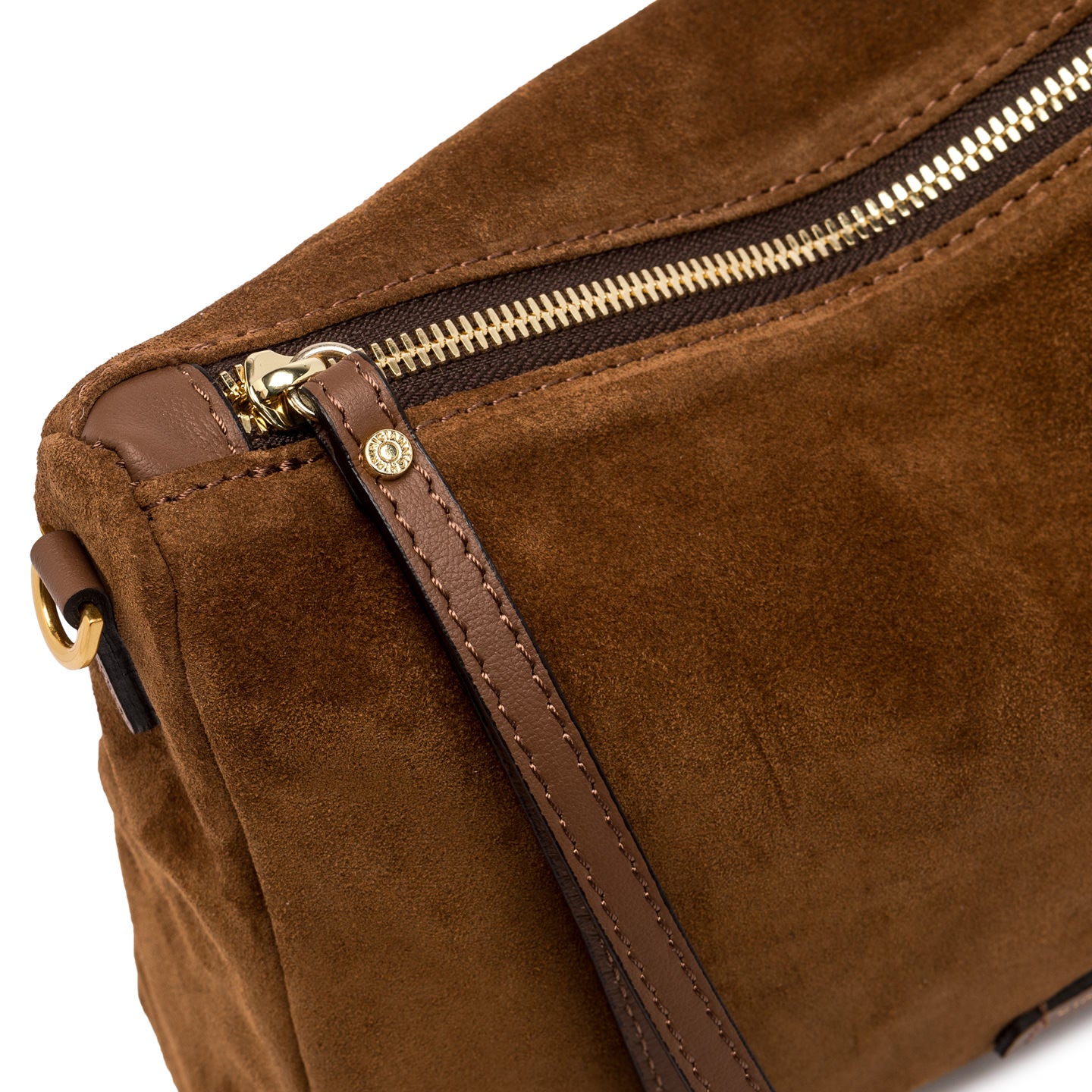 Gianni Chiarini pochette in pelle scamosciata nora pouch cognac