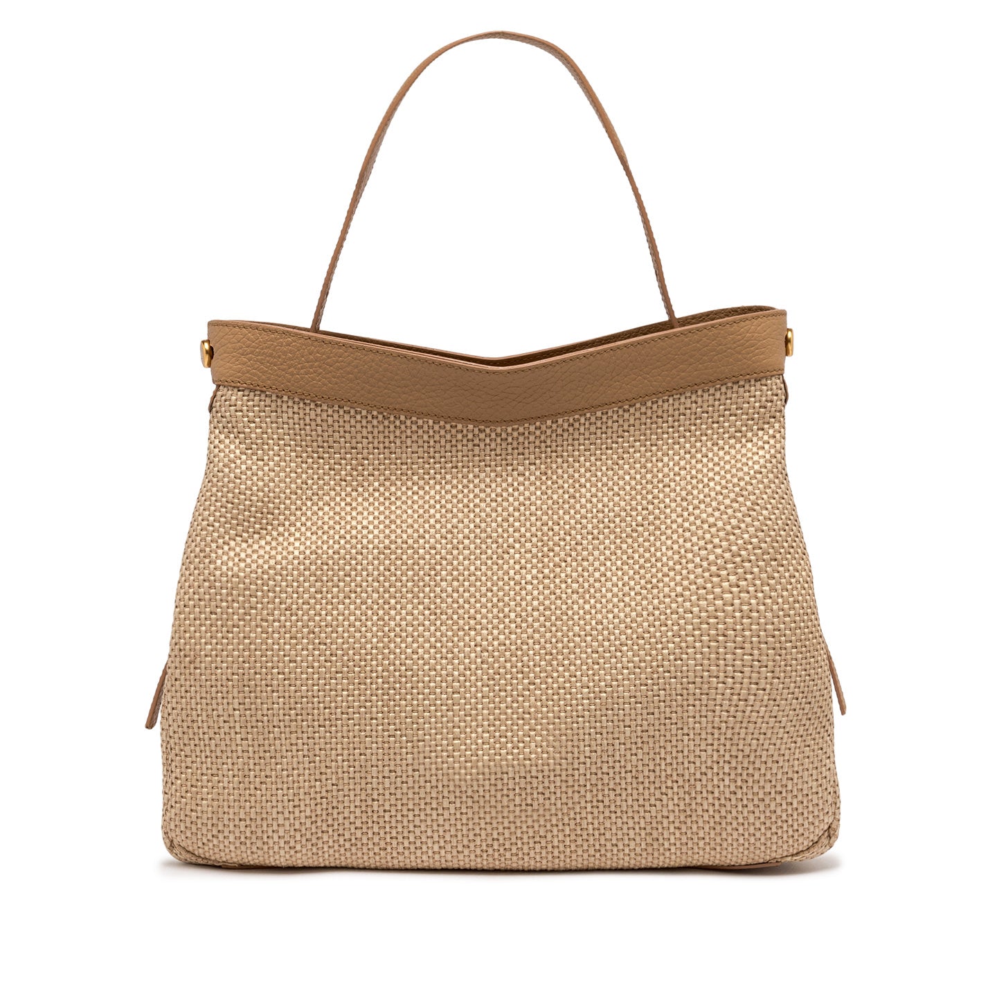 Gianni Chiarini borsa donna a mano in tessuto di paglia intrecciata color nature