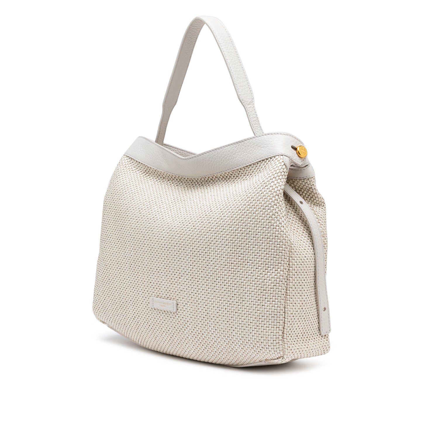 Gianni Chiarini borsa maxi donna a mano in tessuto di paglia intrecciata color sabbia