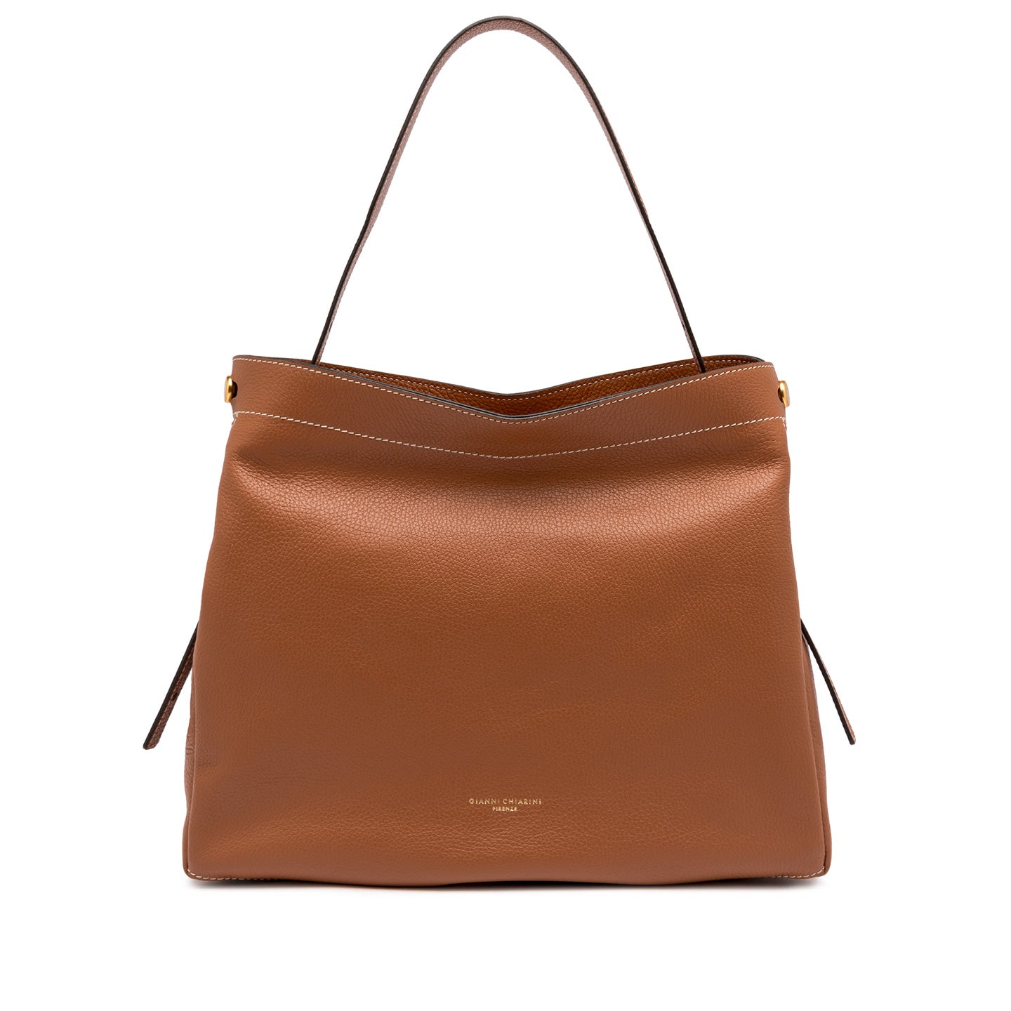 Gianni Chiarini borsa a spalla in pelle martellata caramello