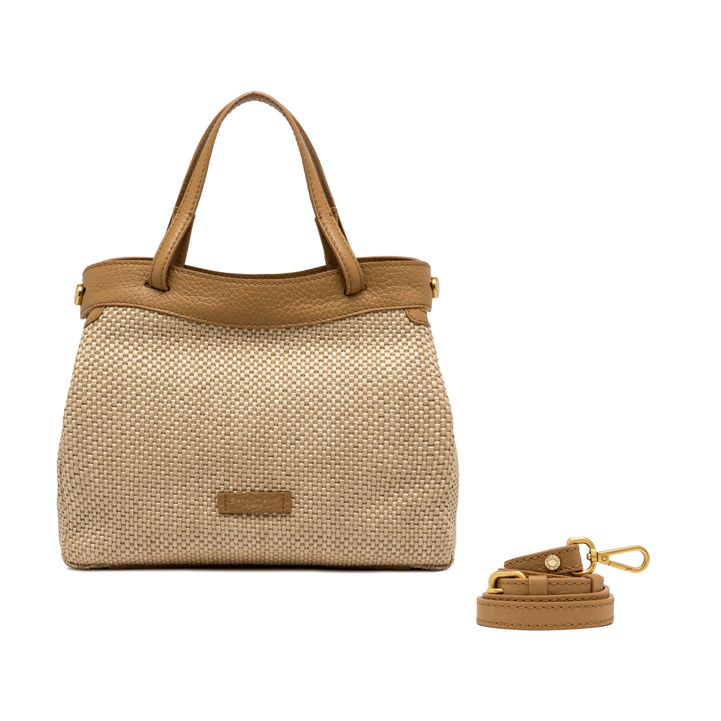 Gianni Chiarini borsa donna a mano in tessuto di paglia intrecciata Nature