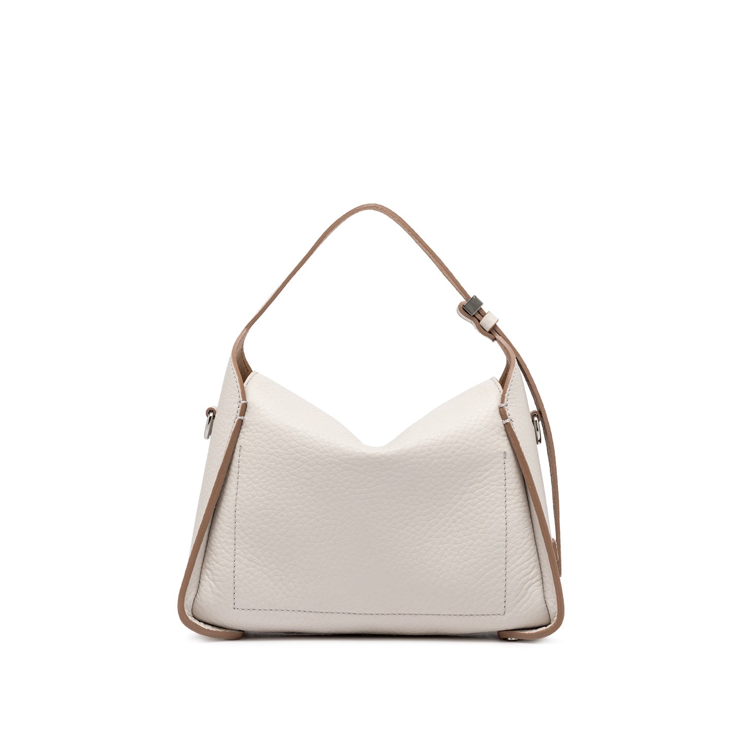 Gianni Chiarini borsa donna a spalla in pelle double grana maxi color Sabbia-Nature