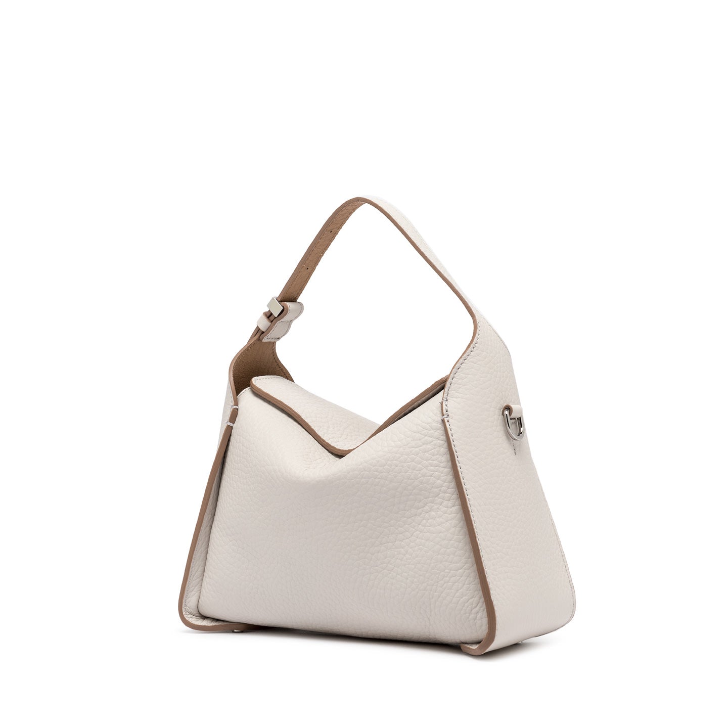 Gianni Chiarini borsa donna a spalla in pelle double grana maxi color Sabbia-Nature