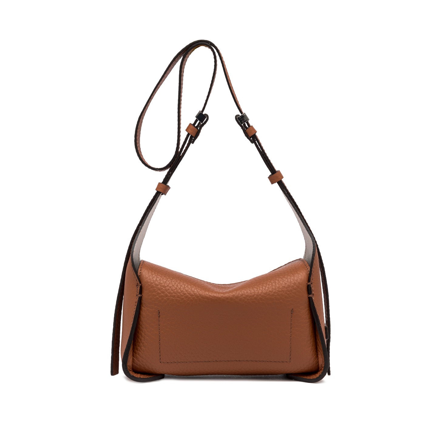 Gianni Chiarini borsa a tracolla in pelle grana maxi color caramello-sabbia