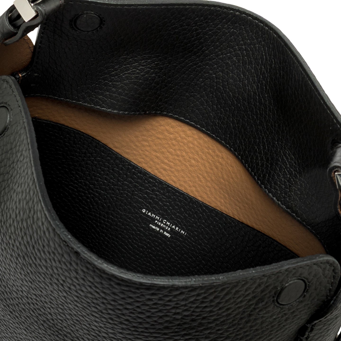 Gianni Chiarini Borsa a spalla di pelle penelope nero-castoro