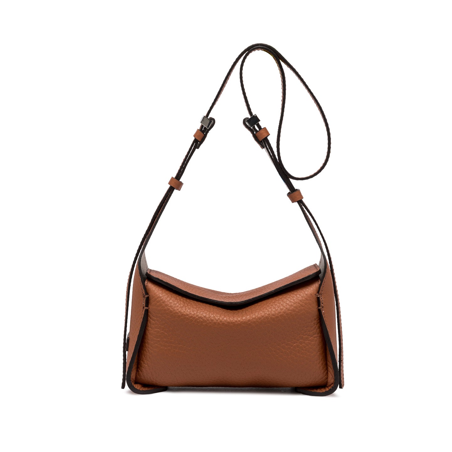Gianni Chiarini borsa a tracolla in pelle grana maxi color caramello-sabbia