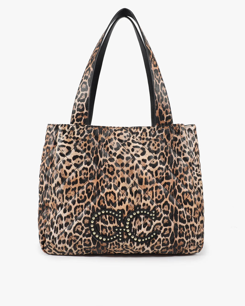 Gio Cellini Borsa a spalla in ecopelle animalier effetto martellato