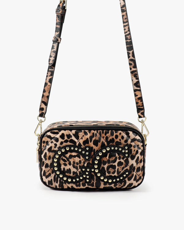 Gio Cellini Borsa mini bag animalier in ecopelle trapuntata con lavorazione trapuntata