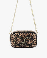 Gio Cellini Borsa mini bag animalier in ecopelle trapuntata con lavorazione trapuntata