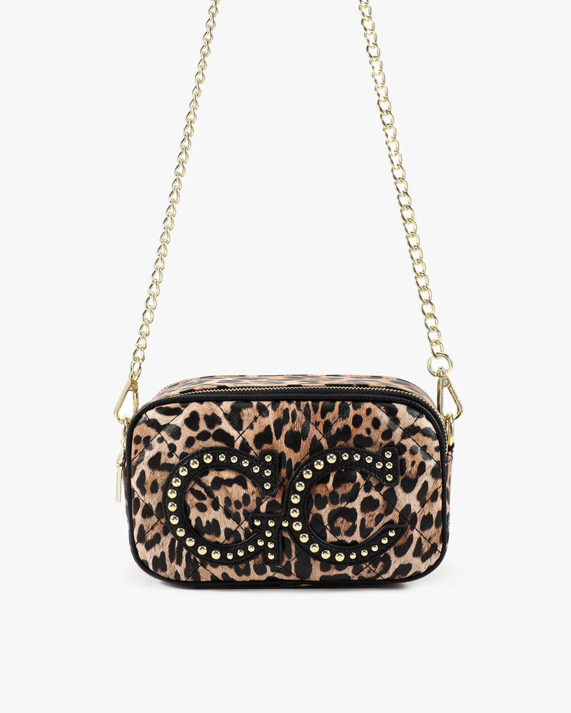 Gio Cellini Borsa mini bag animalier in ecopelle trapuntata con lavorazione trapuntata