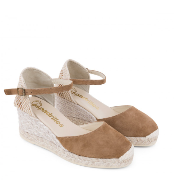 Espadrilles Campesina donna in suede camel