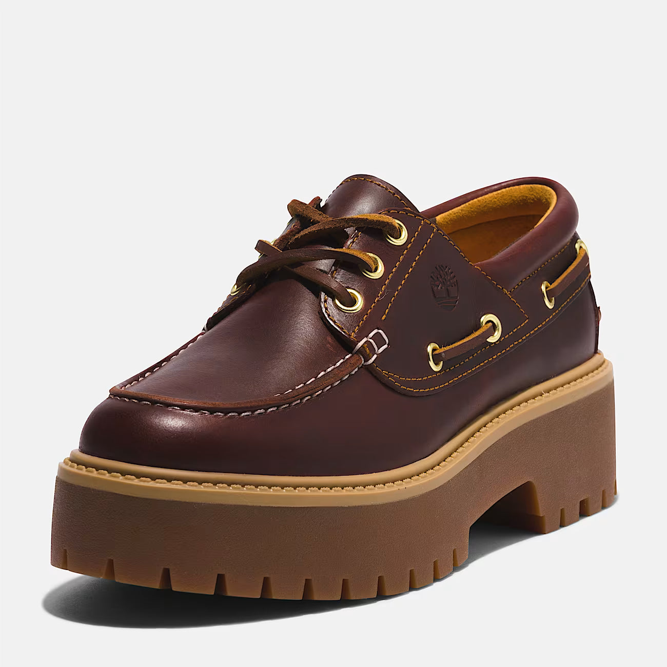 TIMBERLAND Scarpa da Barca con Plateau Stone Street marrone scuro
