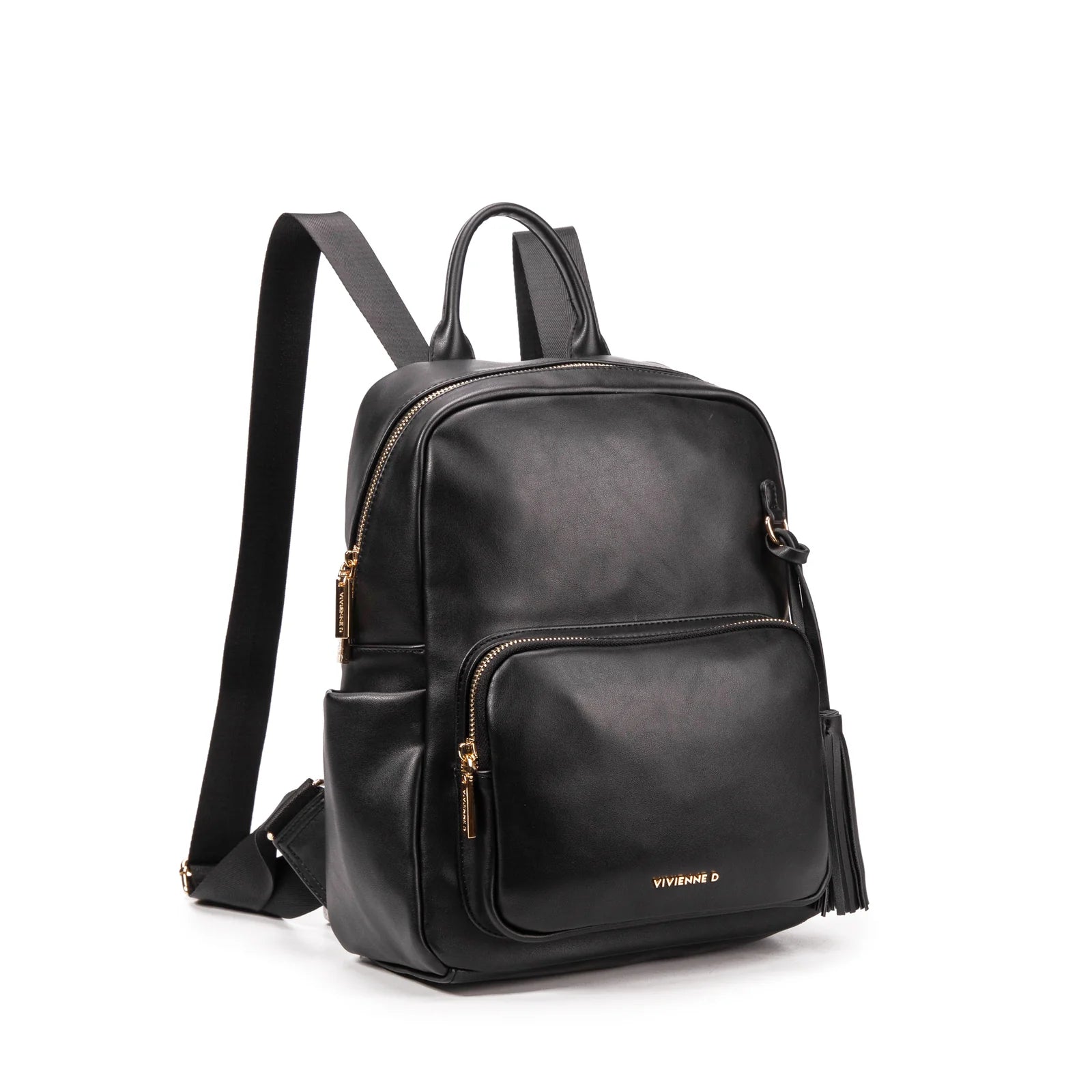 VIVIENNE D Zaino con tasca anteriore Ecopelle nero
