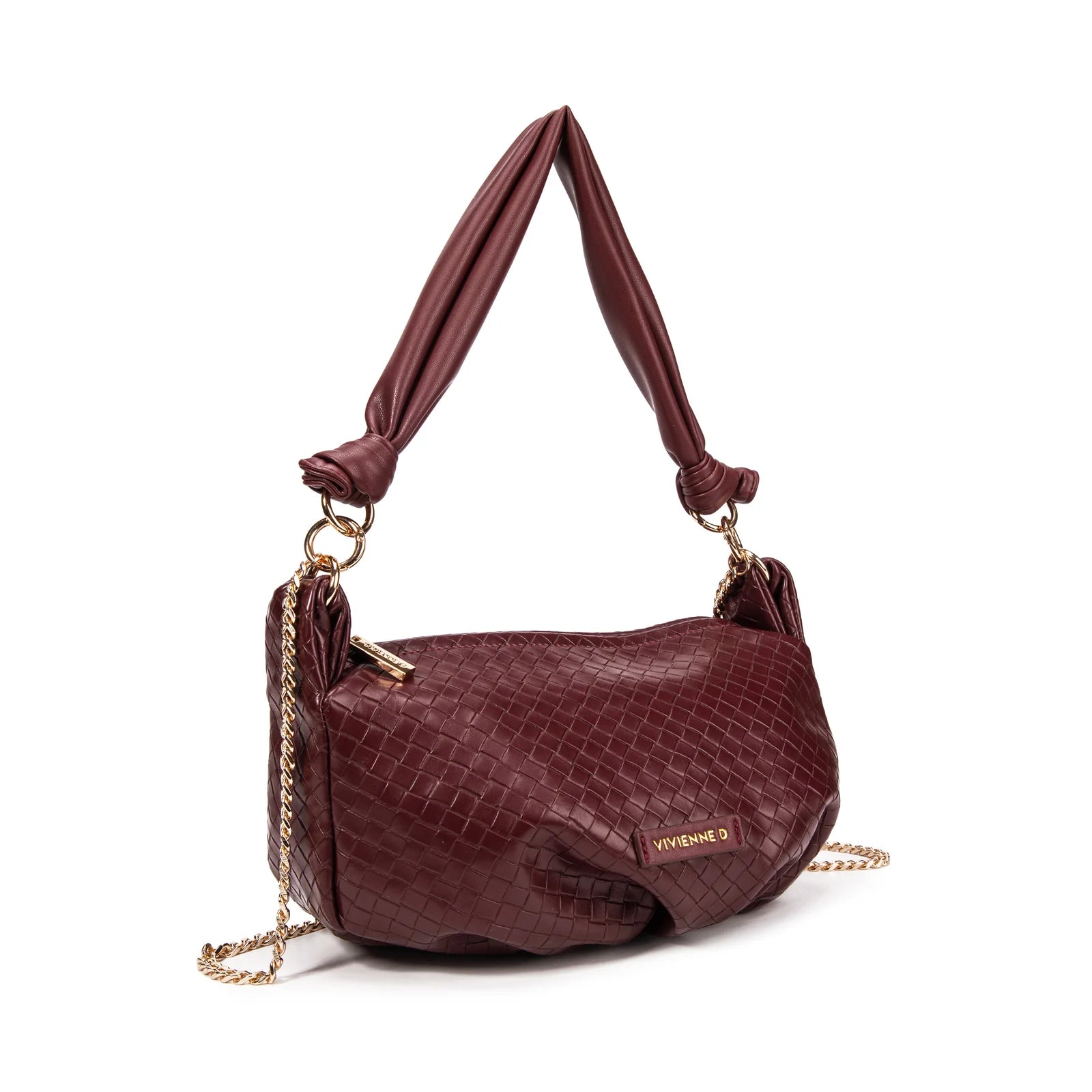 VIVIENNE D borsa a spalla mini twist bordeaux