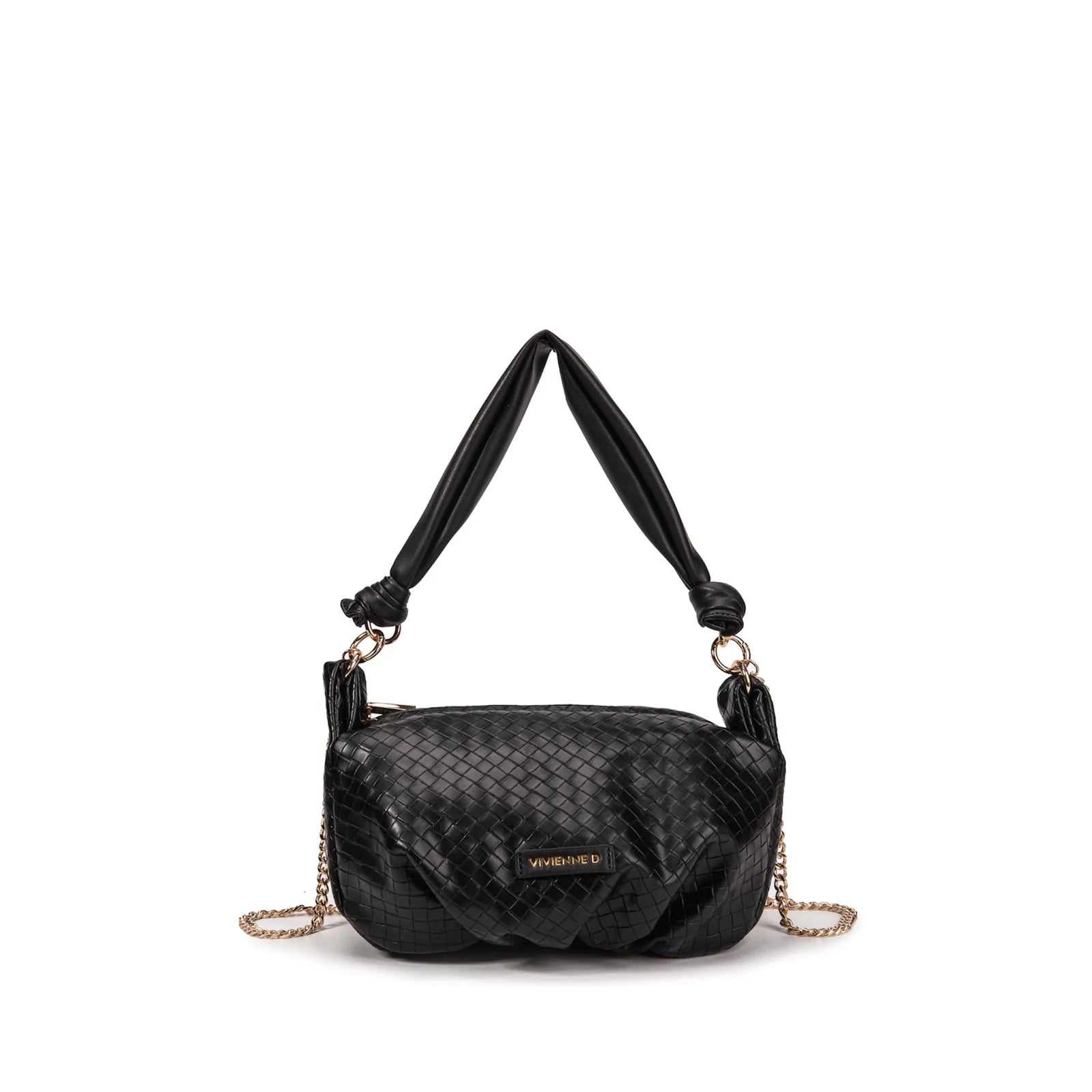 VIVIENNE D  borsa a spalla mini twist nero