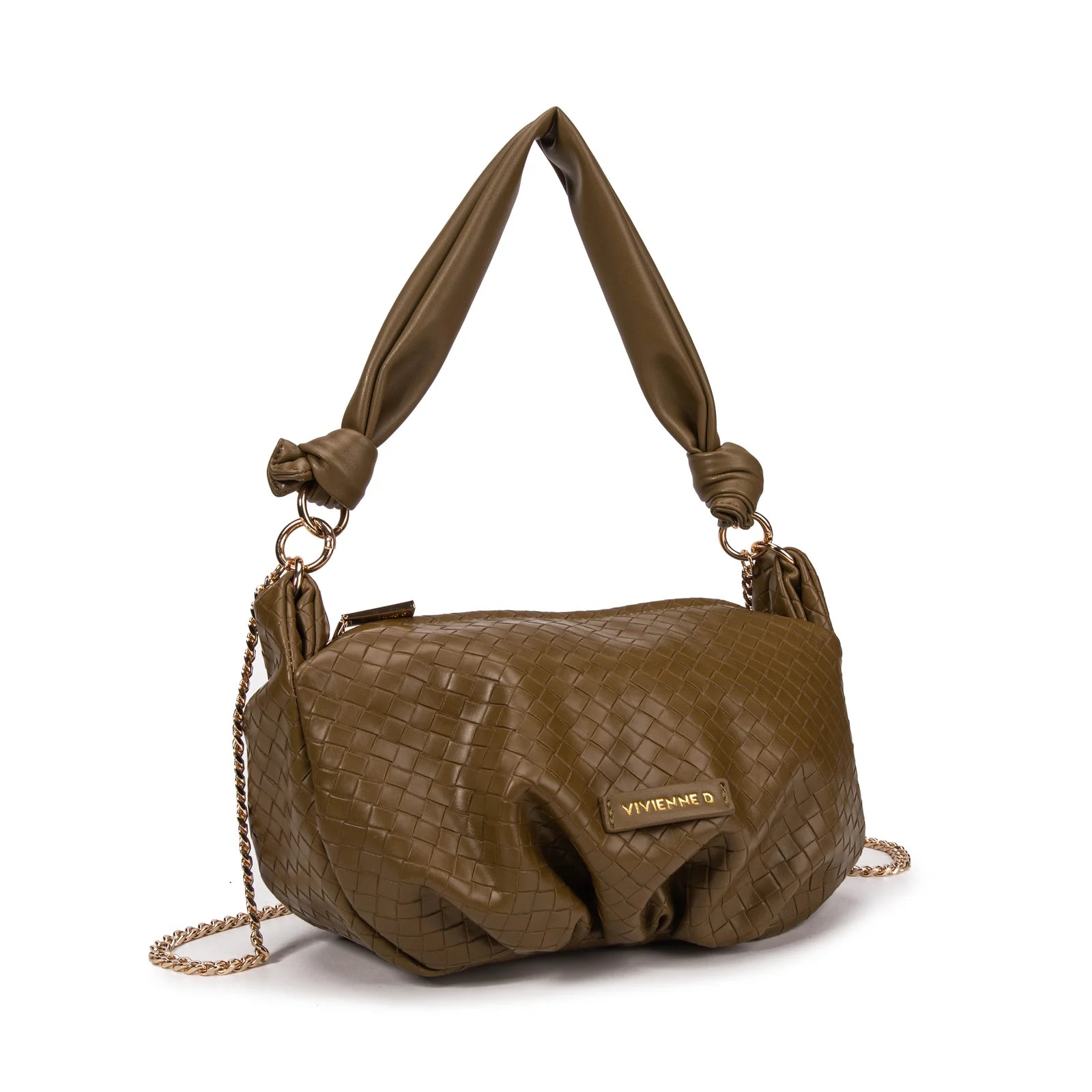 VIVIENNE D borsa a spalla mini twist verde