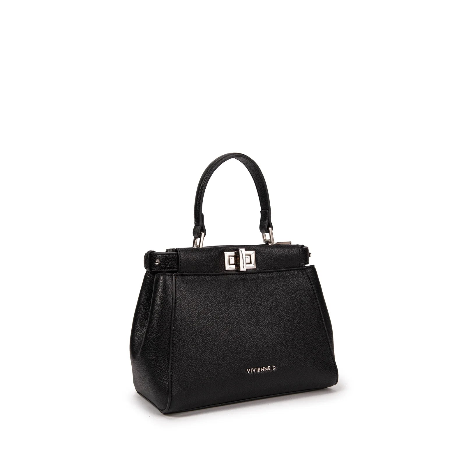 VIVIENNE D Mini bag dotata di tracolla lunga Ecopelle nero