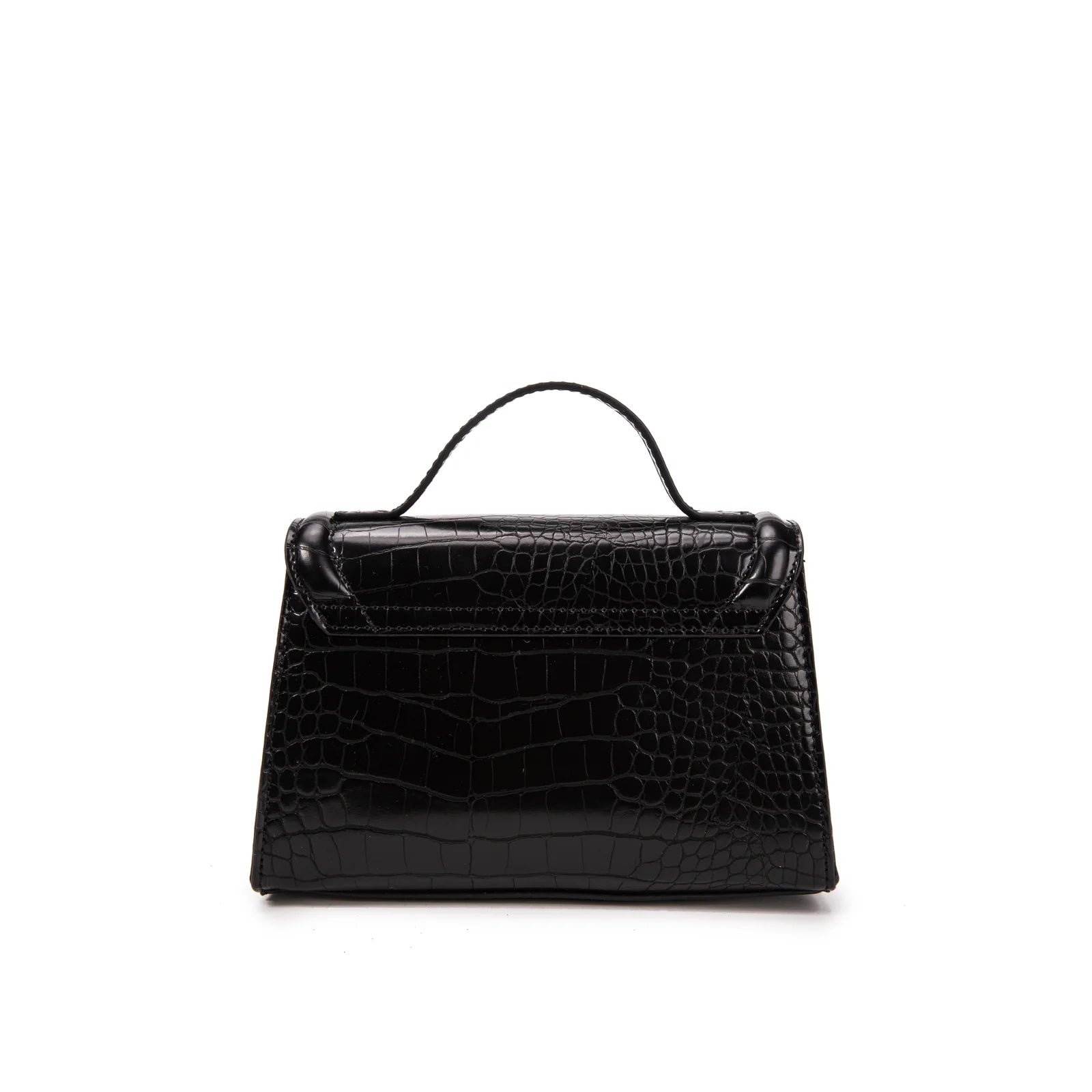 VIVIENNE D Micro borsa a mano dotata di tracolla lunga Ecopelle nero