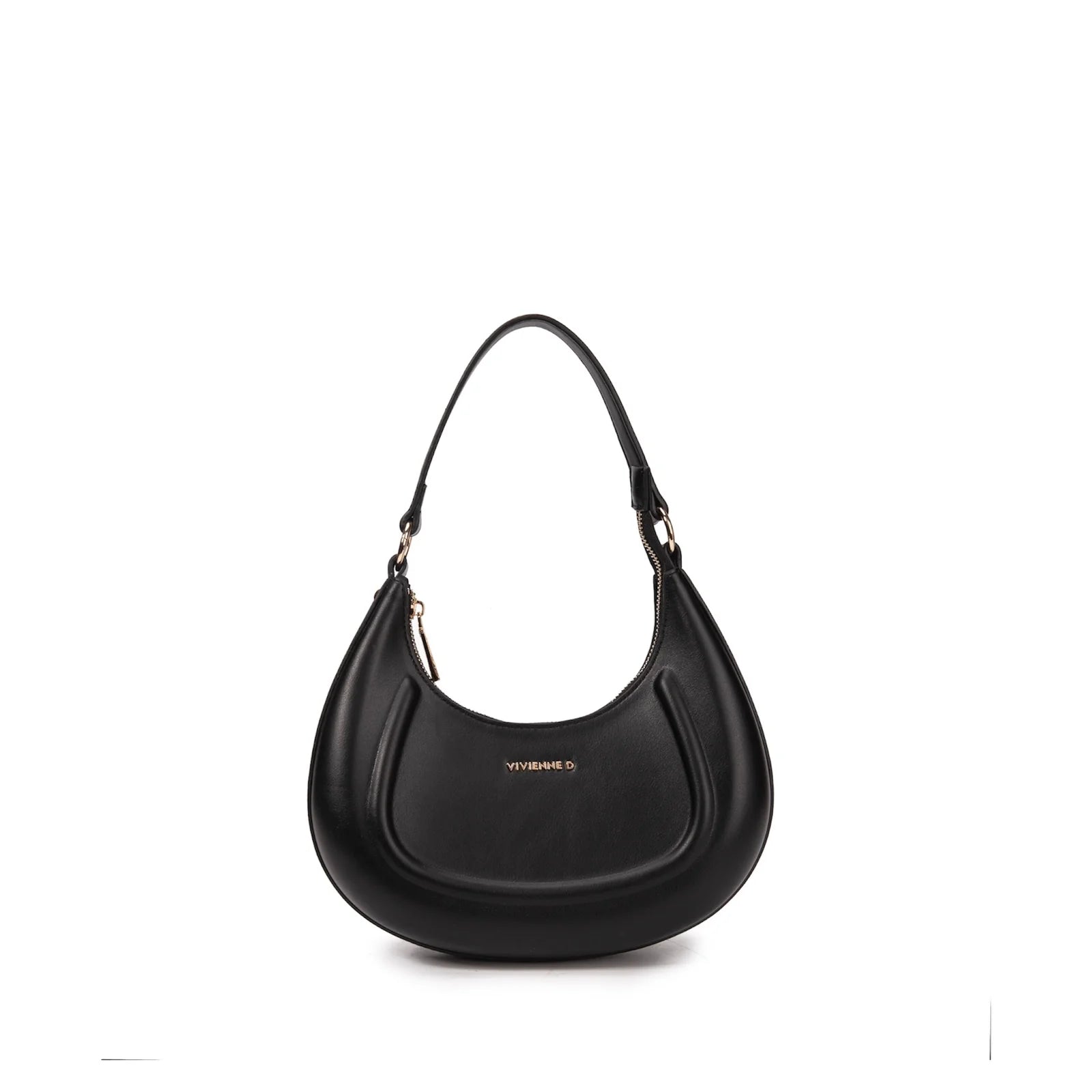 VIVIENNE D Borsa a spalla munita anche di tracolla Ecopelle nero