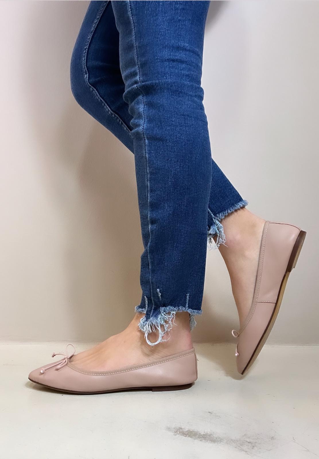 Ovyé Ballerina donna in pelle nappata color carne