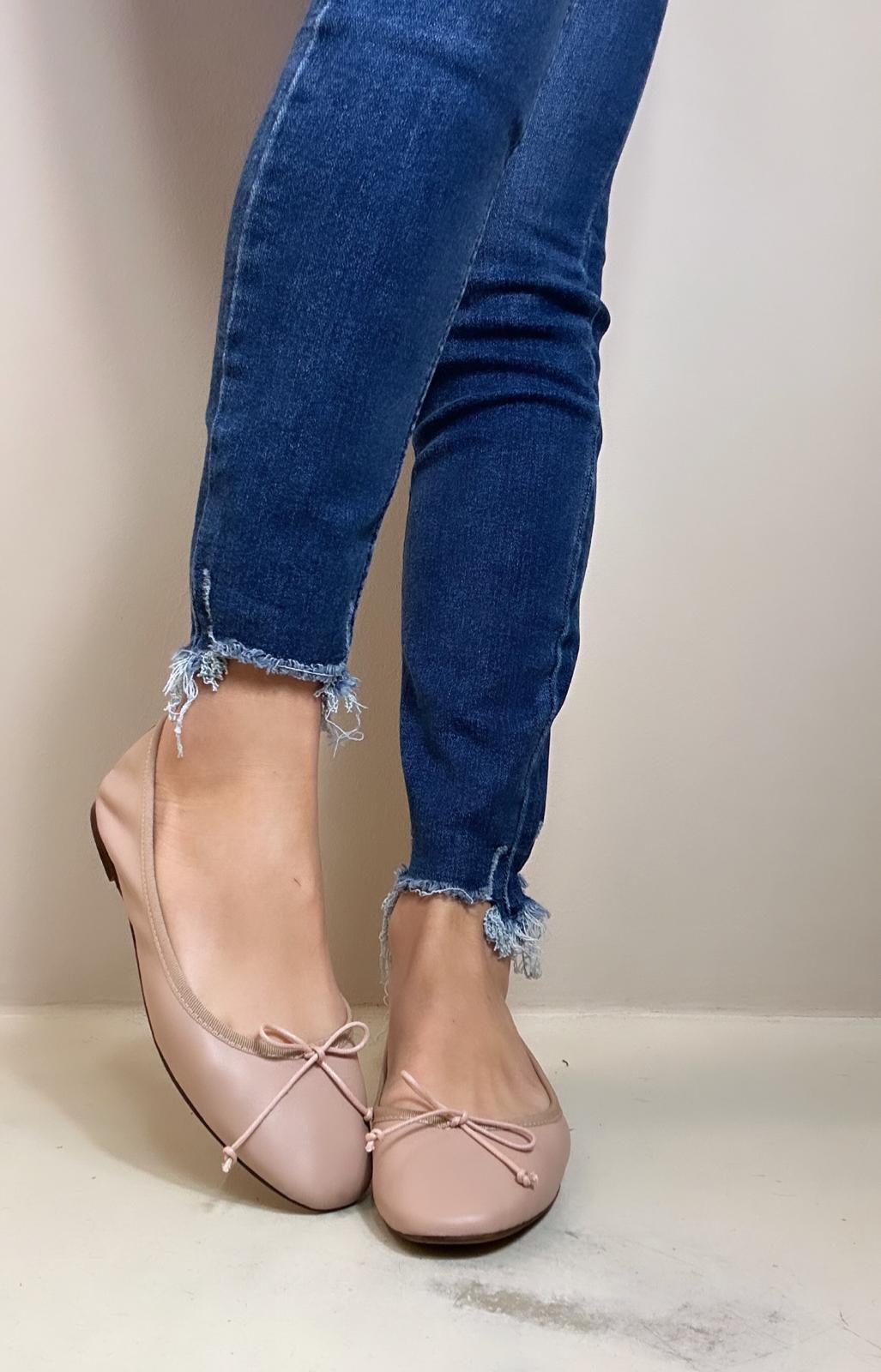Ovyé Ballerina donna in pelle nappata color carne