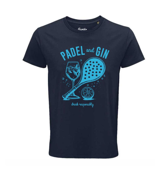 Hiconika T-shirt uomo Padel and Gin blu