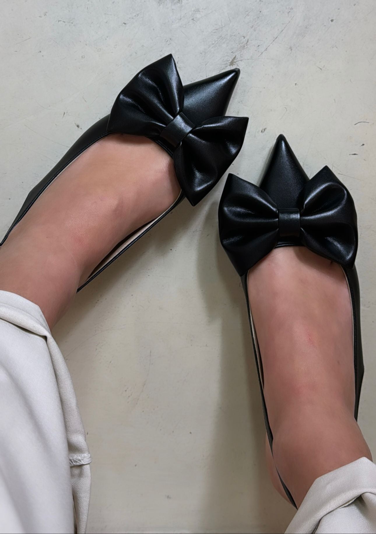 Divine Follie Slingback donna nero con fiocco