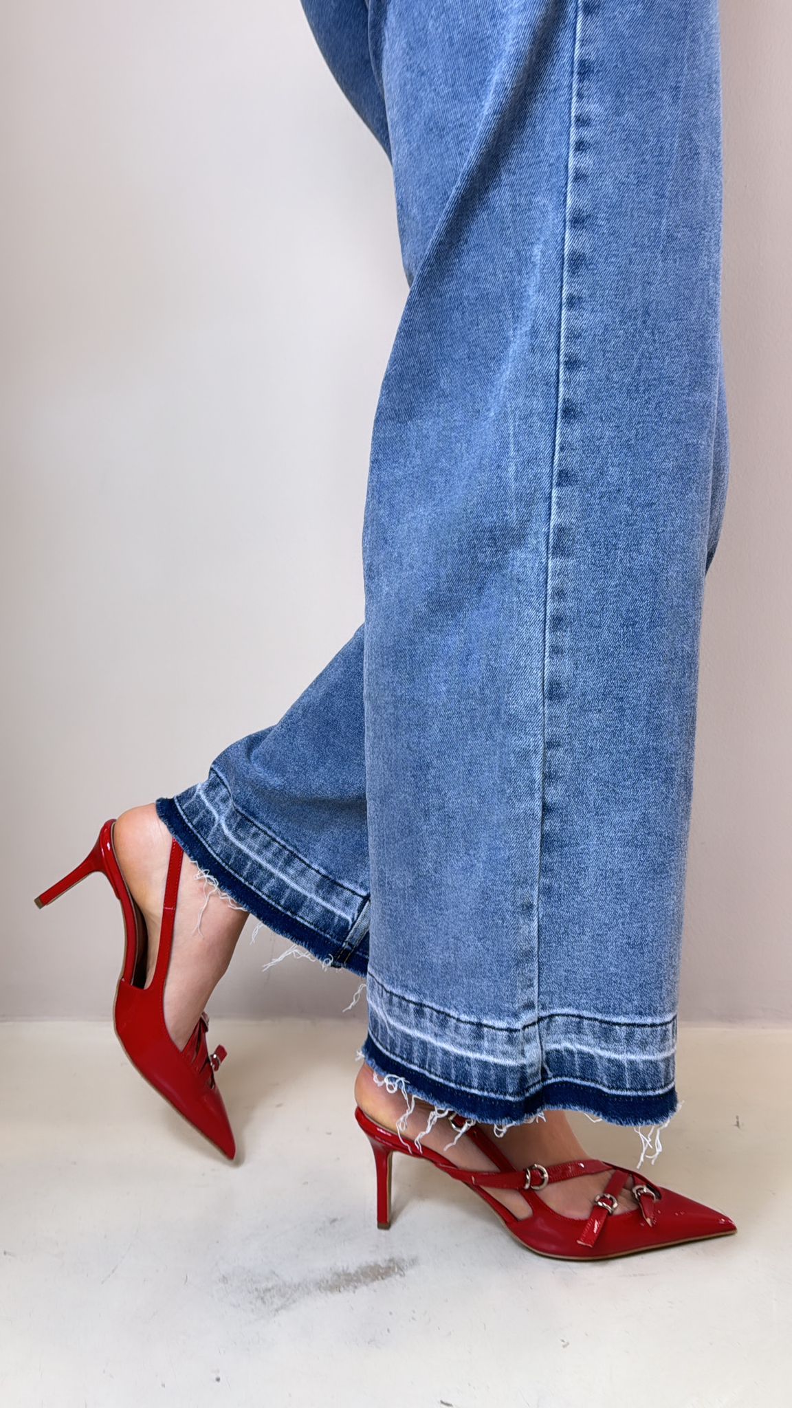 Divine Follie Slingback donna in vernice rosso con fibbie