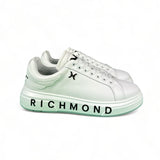 John Richmond Sneakers uomo in pelle bianca big logo