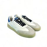 Monoway Sneakers uomo in pelle bianco e suede sabbia