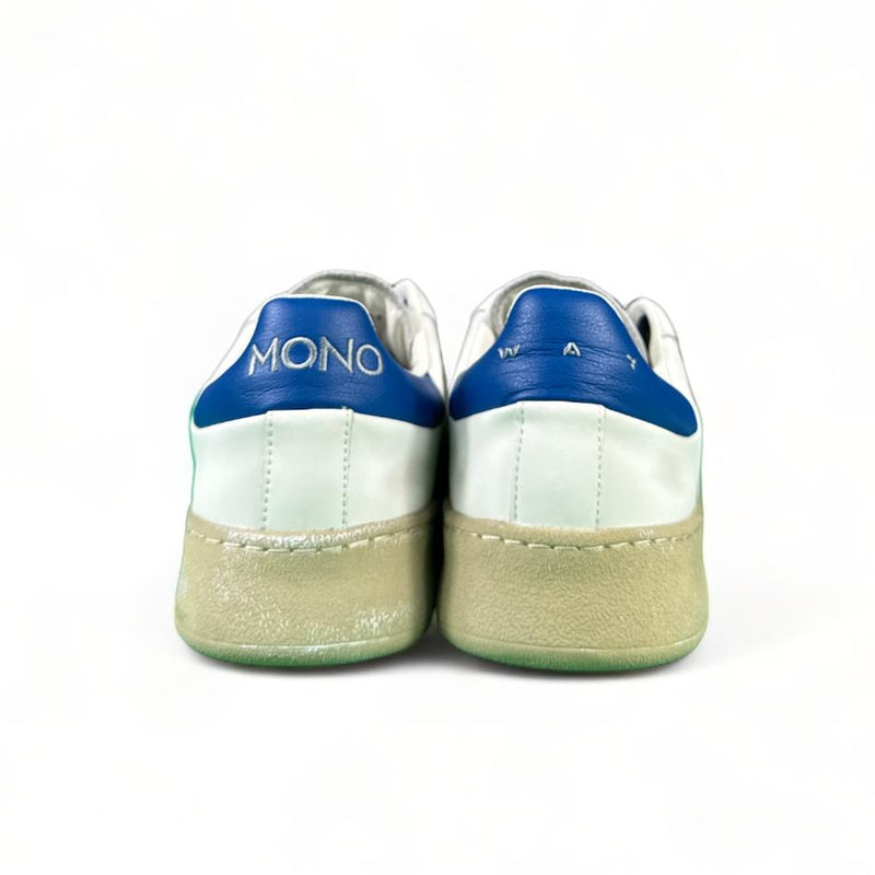 Monoway Sneakers uomo in pelle bianco e suede sabbia