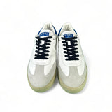 Monoway Sneakers uomo in pelle bianco e suede sabbia