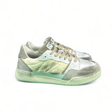 Monoway Sneakers uomo in pelle bianco e tessuto sale vintage