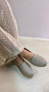 Espadrilles Slip-on donna in lurex oro