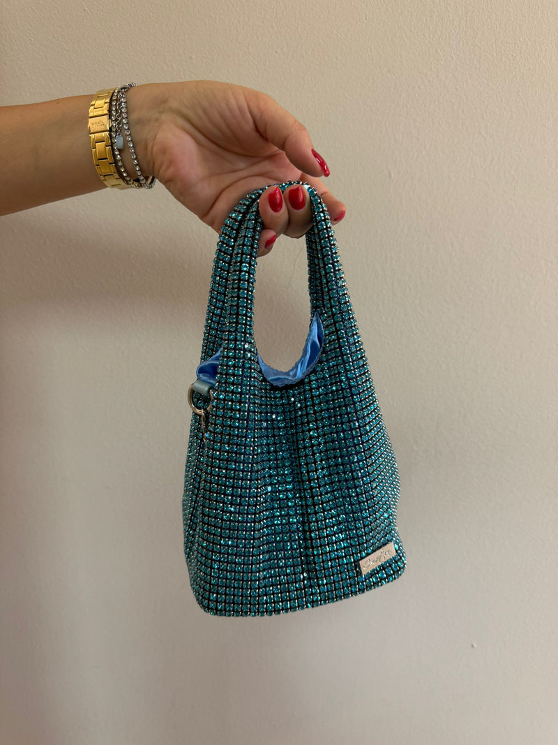 Cristin Borsa a mano strass acqua