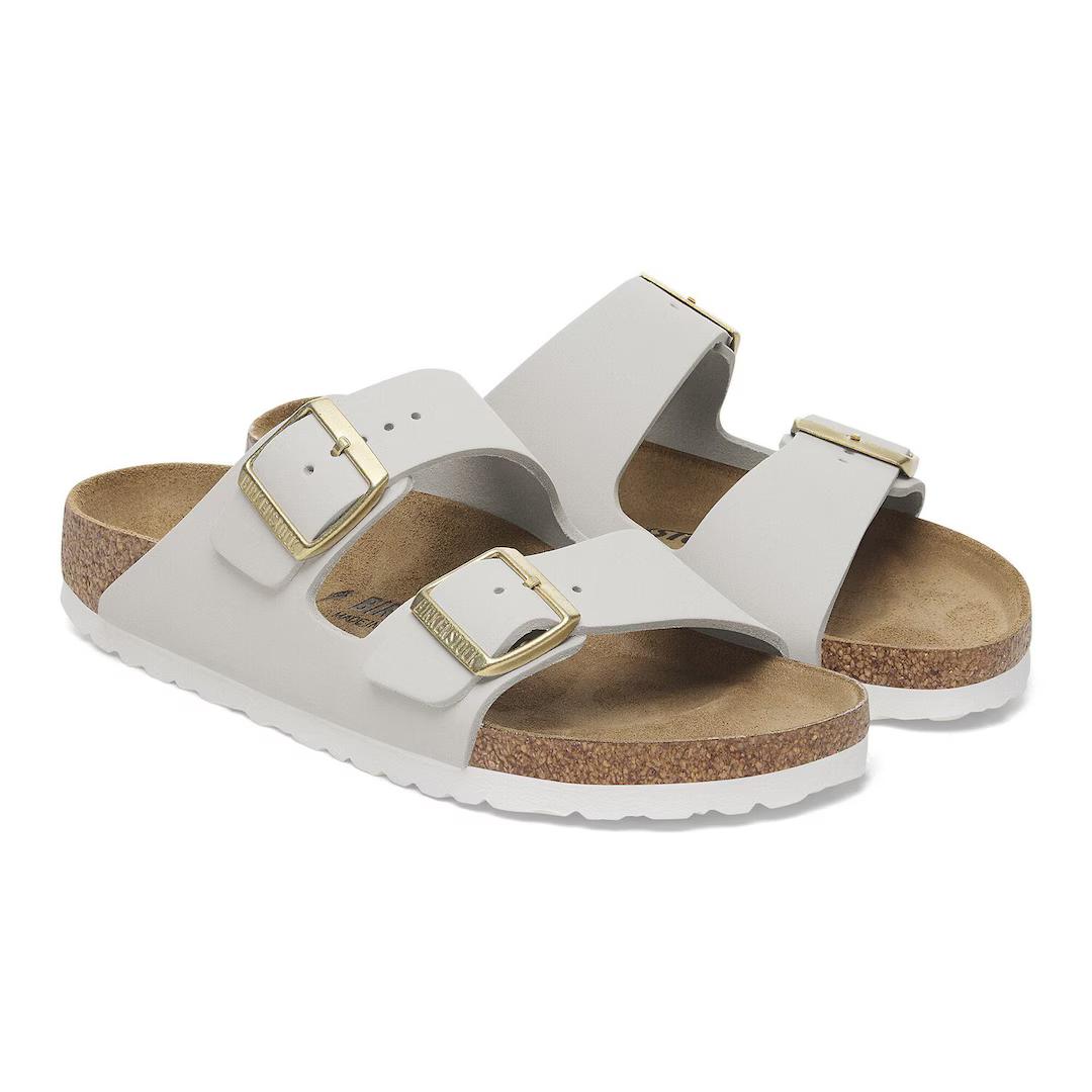 Birkenstock Ciabatta due fasce nabuck bianco